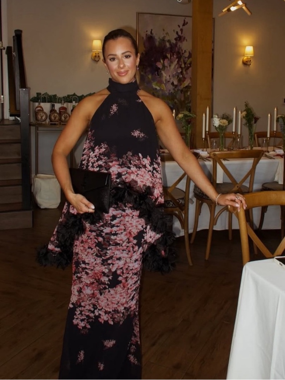 Elliatt Tulsia Floral Georgette Gown - Picture 2 of 8